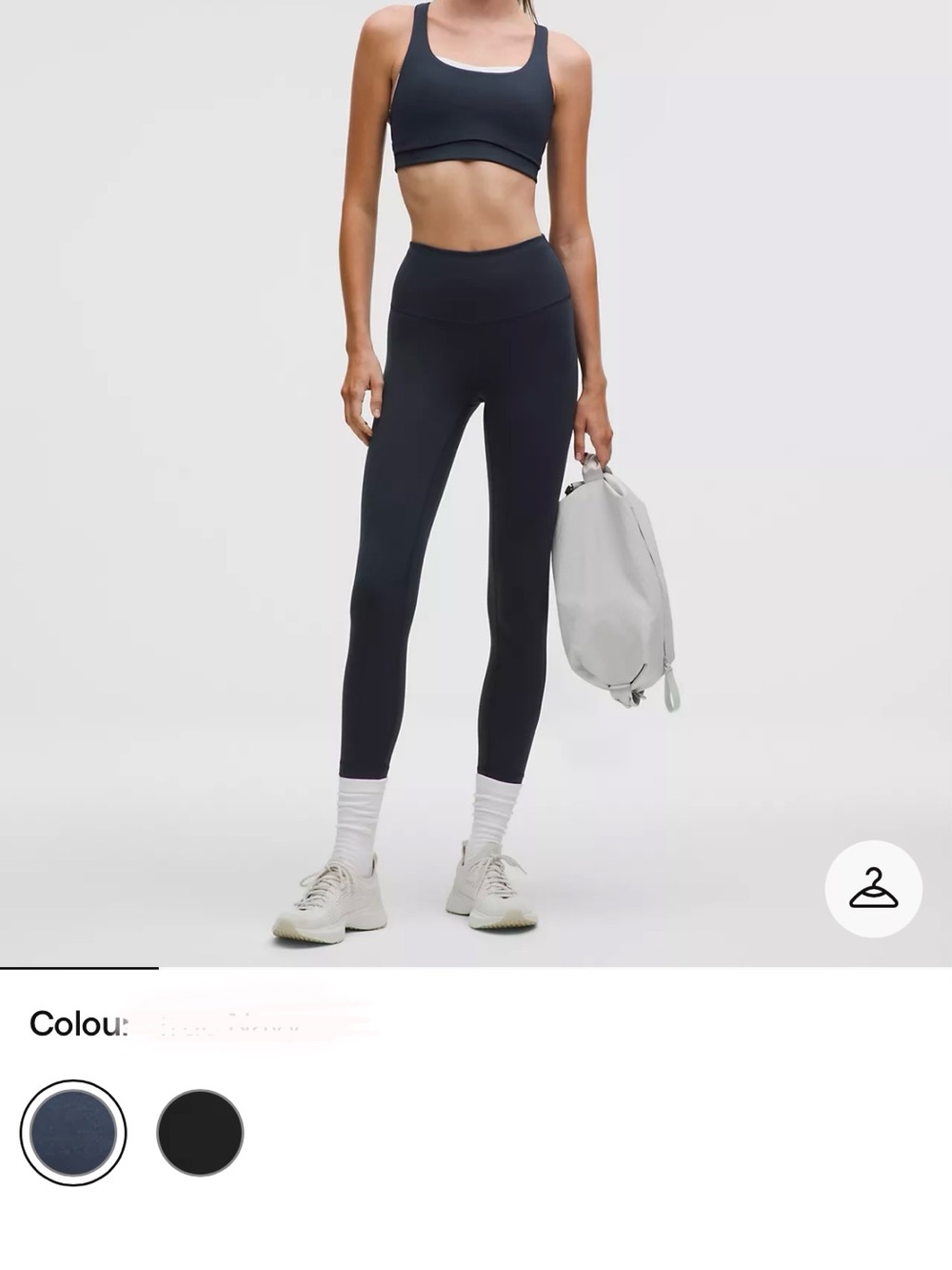Lululemon Wunder Train High-Rise Crop 23" leggings heather charcoal